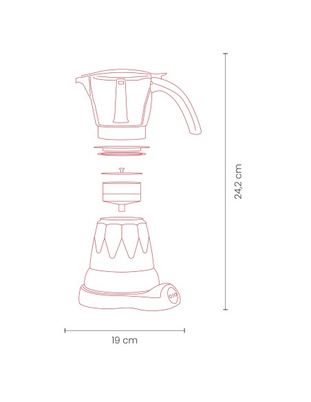 Electric Italian Coffee Maker 6 Mug