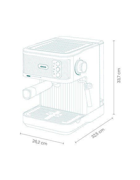 Espresso-Kaffeemaschine 20 Bars mit Verdampfer und Einzahlung 1,8l