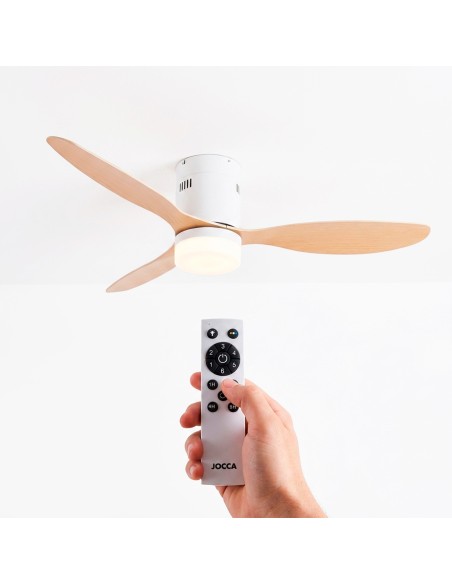 VENTILADOR DE TECHO CON LUZ Y FUNCIÓN VERANO/INVIERNO 2