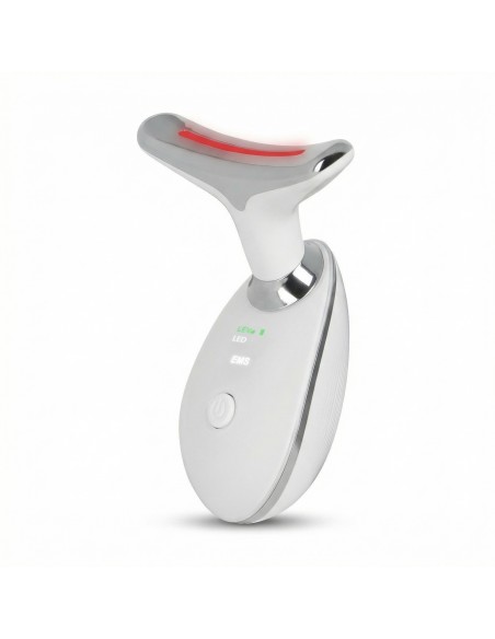 Pescoço e massageador de rosto com luz pulsada e 3 modos...