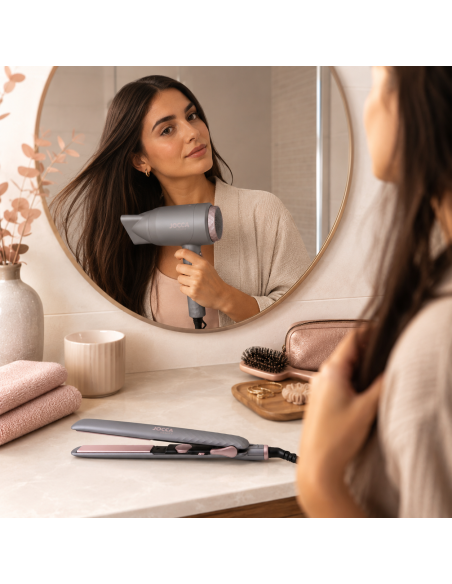 Set Asciugacapelli 2200W Motore DC + 45W Ferro per capelli 2
