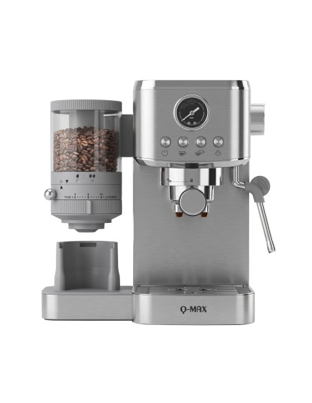 Qmax Macchina da caffè semiautomatica cromata