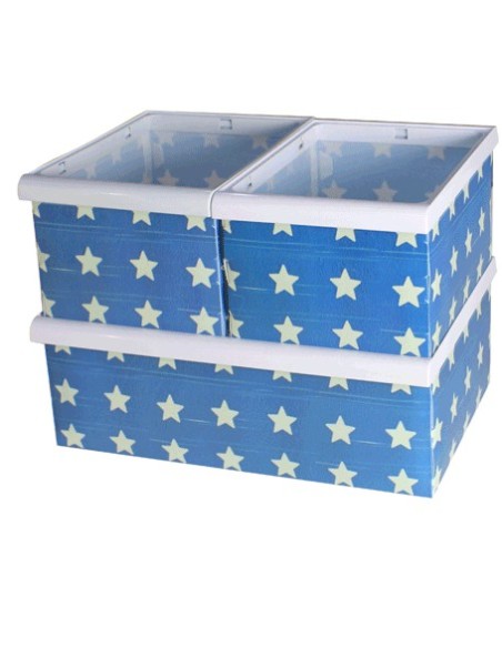 CESTAS APILABLES JOCCA ESTAMPADO DE ESTRELLAS