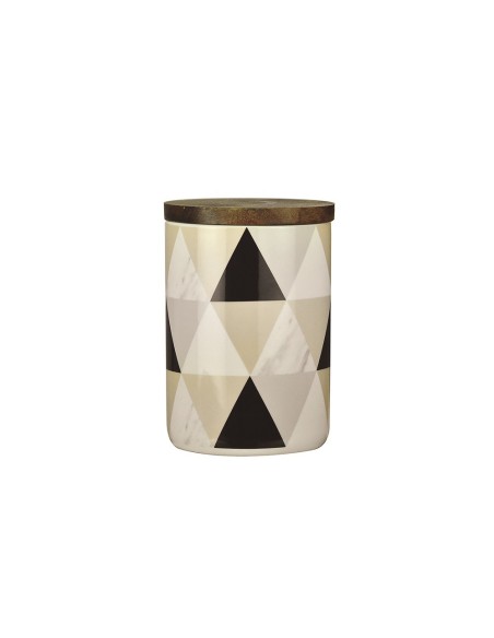 SET DE 2 RECIPIENTES DE PORCELANA Y TAPA DE ACACIA - MODELOS SURTIDOS 2