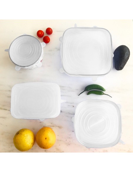 RECIPIENTES CON TAPAS DE COLORES (7UDS)