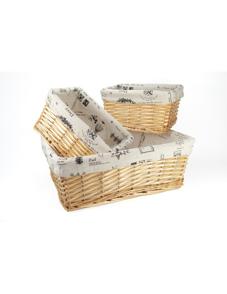 SET DE 3 CESTAS DE MIMBRE MARRÓN // MARRÓN NATURAL 2