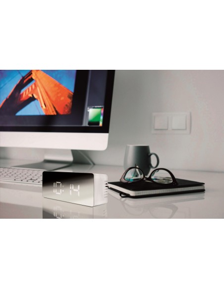 DESPERTADOR ESPEJO RECTANGULAR 2