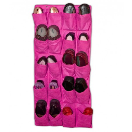 Stenski organizator za čevlje 20 lukenj fuchsia
