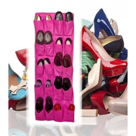 PARED ORGANISATION FÜR ZAPATOS 20 HUECOS FUCSIA