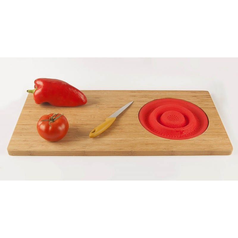 CUTTING BOARD WITH SINK DRAINER