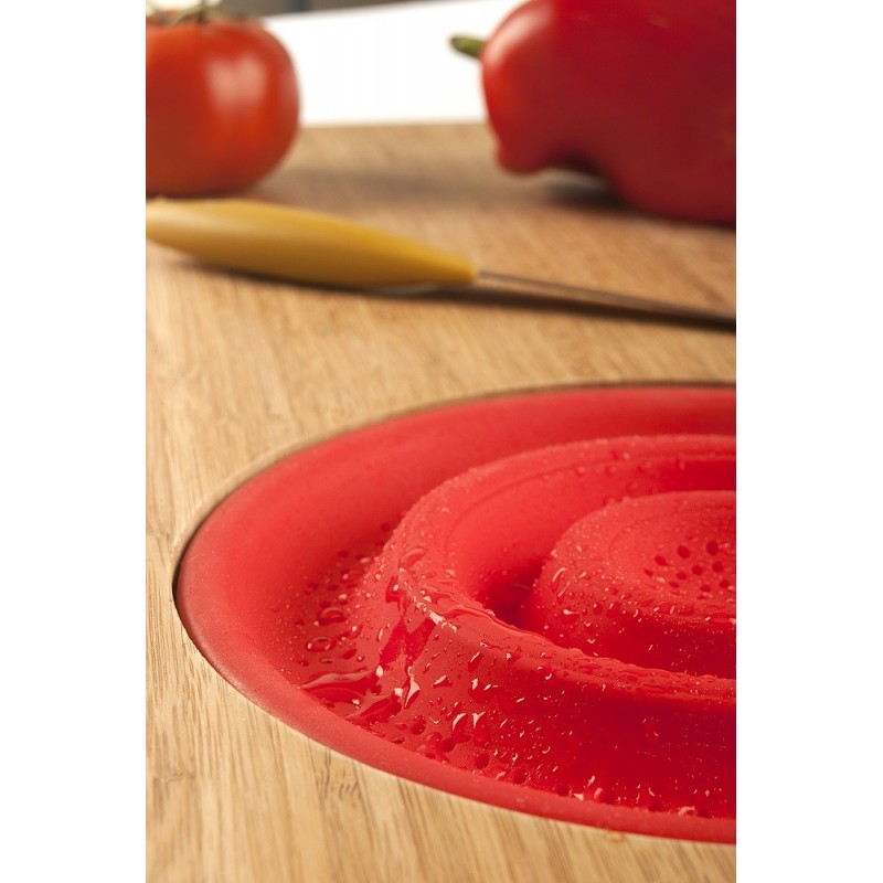 Placa de corte com escorredor para pia