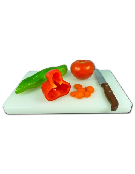 TABLA DE CORTAR POLIETILENO BLANCO 30*20*2CMS 2