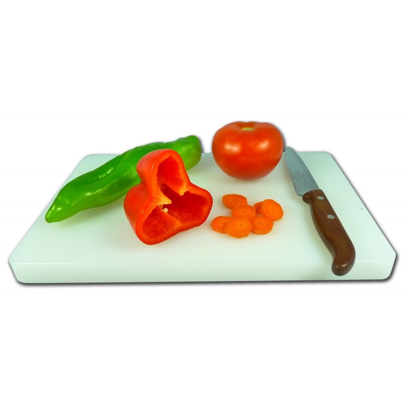 TABLA DE CORTAR POLIETILENO BLANCO 30*20*2CMS