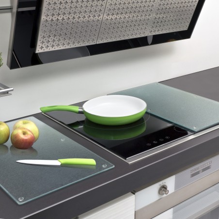 Set von 2 Platten deckt temperierte Glaskeramikkeramik ab