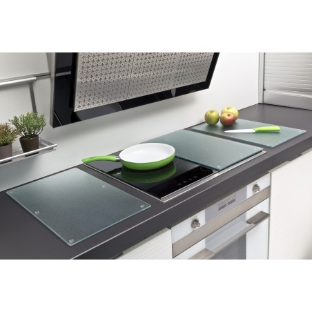 Set von 2 Platten deckt temperierte Glaskeramikkeramik ab