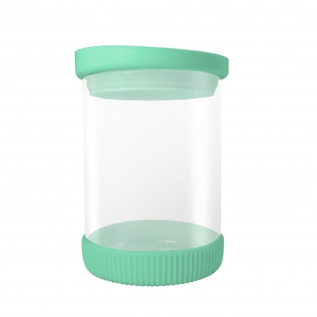 SET 6 BARATTOLI DI VETRO CON SILICONE