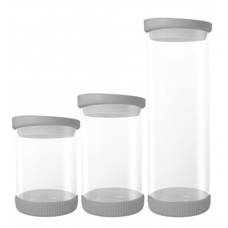 Set 6 glazen boten met siliconen