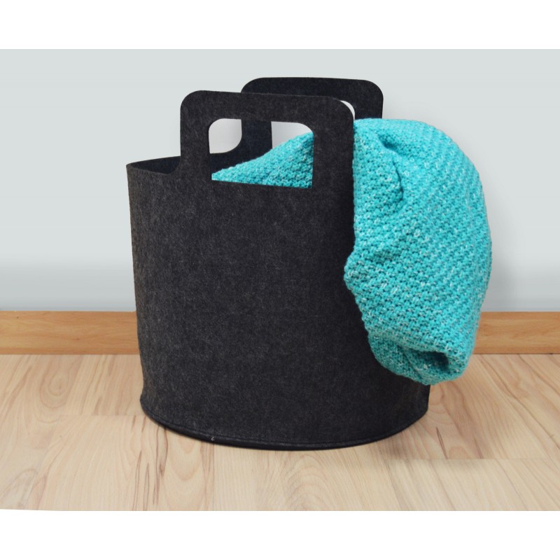 CESTA DE FIELTRO GRIS