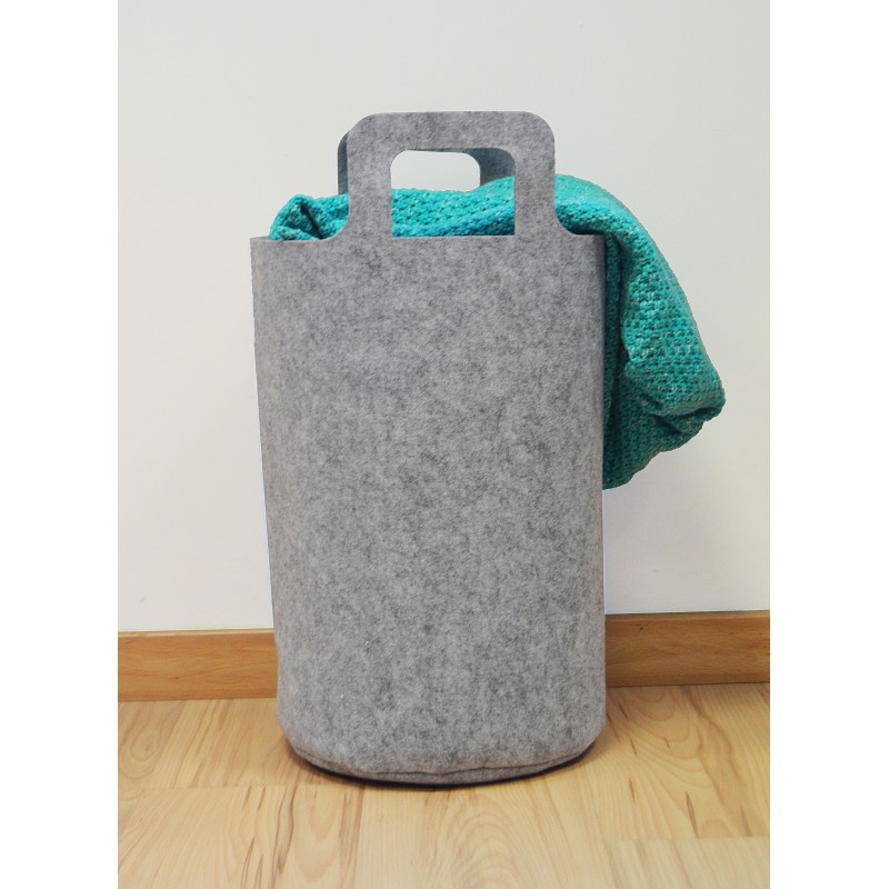 CESTA DE FIELTRO GRIS
