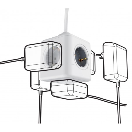 Kube av plugger med USB-port