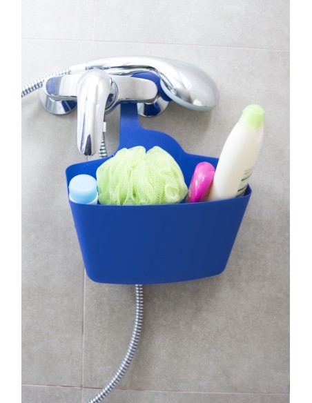 Two blue shower organizers 2