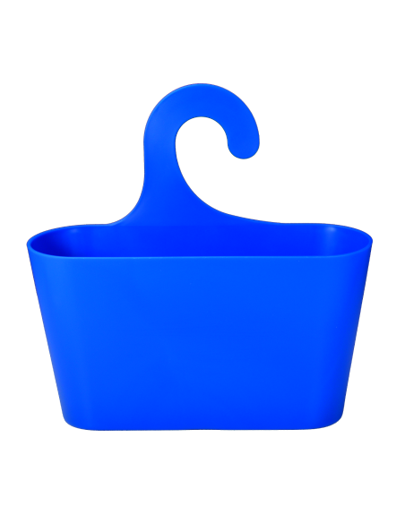 Two blue shower organizers