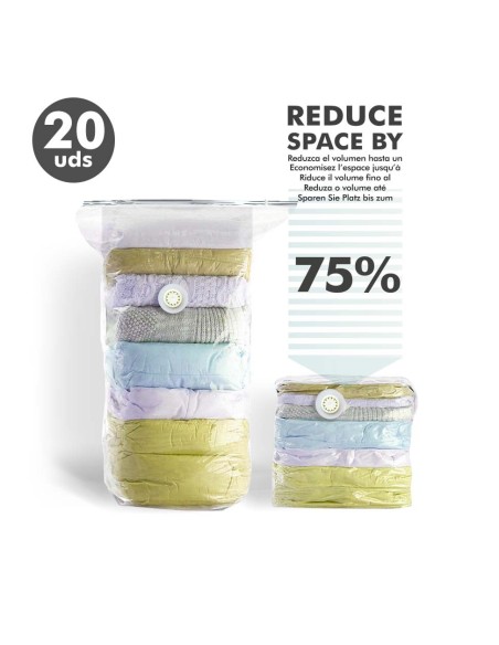 SET DE 20 BOLSAS GUARDARROPA AHORRA ESPACIO JOCCA