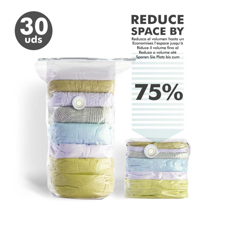 SET DE 30 BOLSAS GUARDARROPA AHORRA ESPACIO