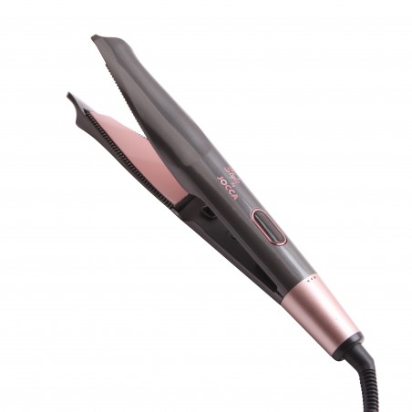 Fier și Curler 2 în 1 cu plăci ceramice și vizualizator cu LED-uri