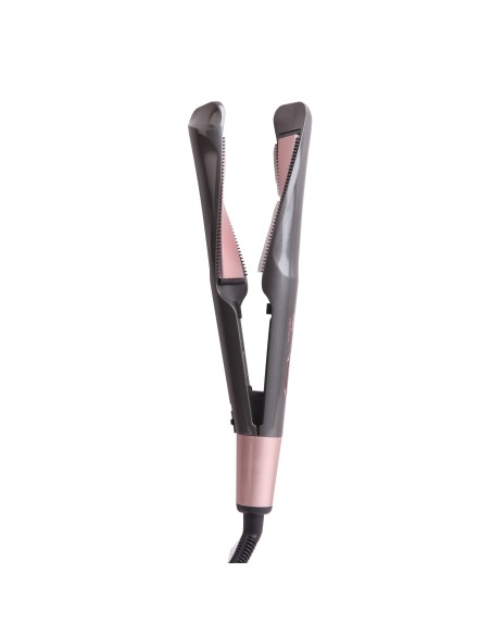 Jern og Curler 2 i 1 med keramiske plater og LED Viewer