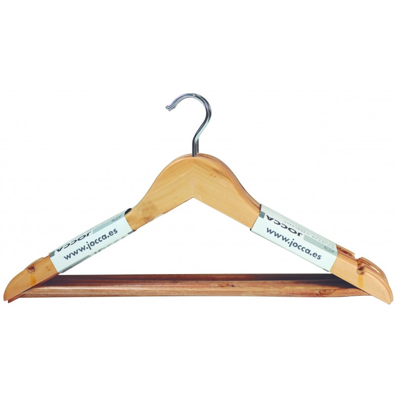 Set di 8 ganci in legno con bar e gancio cromato