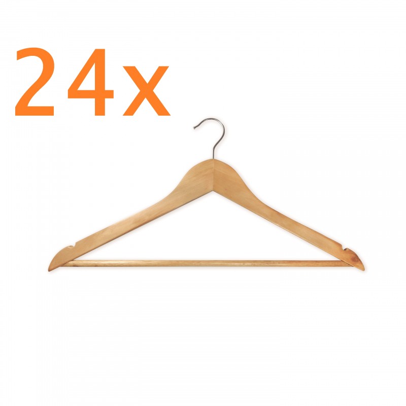 Set od 24 drvene vješalice