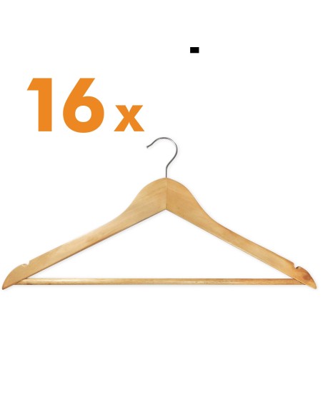 16 fa vállfák készlete