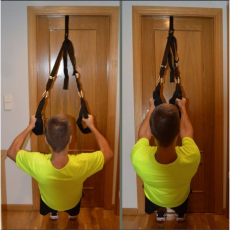 Jocca Training Pack: TRX felfüggesztés, ellenállási sávok, izomtermők és gördülőhely