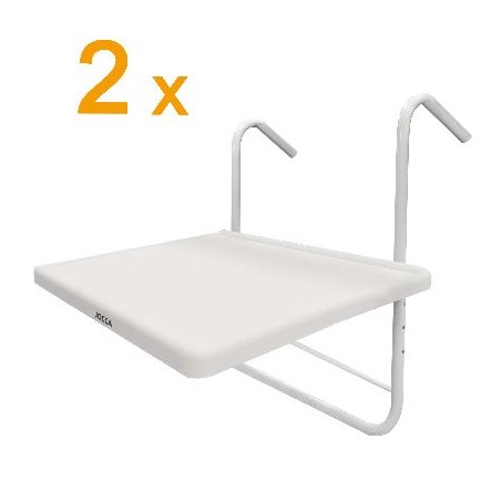 Setați 2 mese de balustradă reglabilă