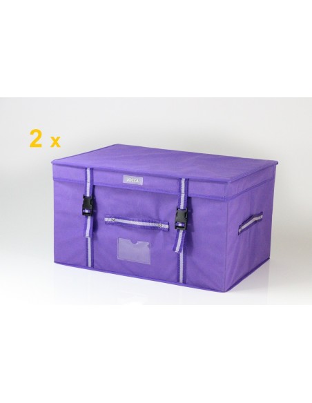 SET 2 BAÚLES CON BOLSA AHORRA ESPACIO - COLORES SURTIDOS