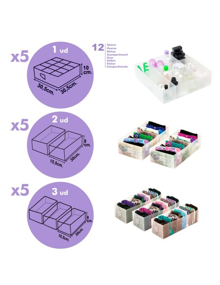 PACK VON 30 CAJONE ORGANIZERS