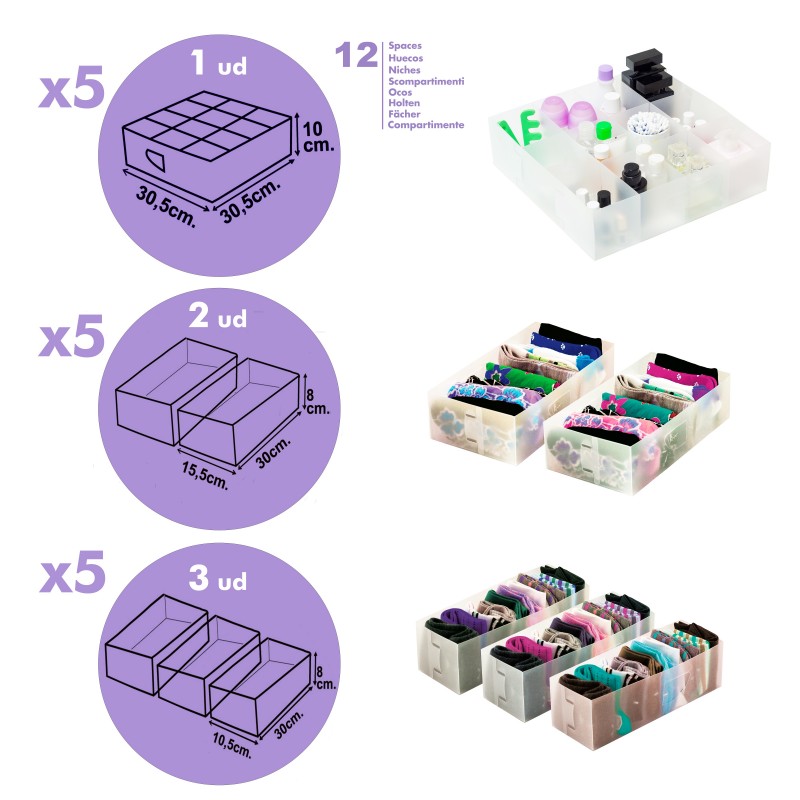 PACK VON 30 CAJONE ORGANIZERS