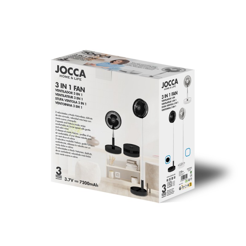 Draagbare draadloze fan Jocca 3 in 1