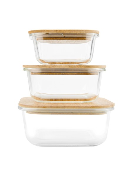 SET DE 3 RECIPIENTES DE CRISTAL BOROSILICATO CON TAPA DE... 2