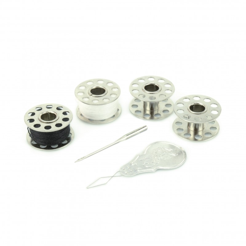 Máquina de costura portátil com 48 acessórios,...