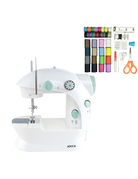Máquina de costura portátil com 48 acessórios, ponto...
