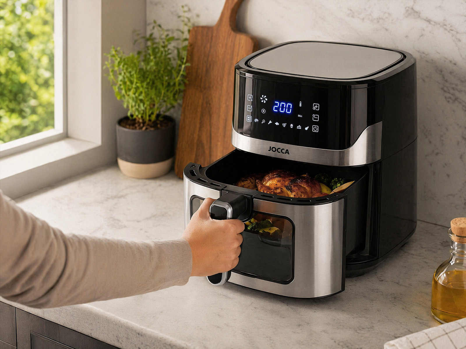 freidora de aire digital JOCCA en cocina
