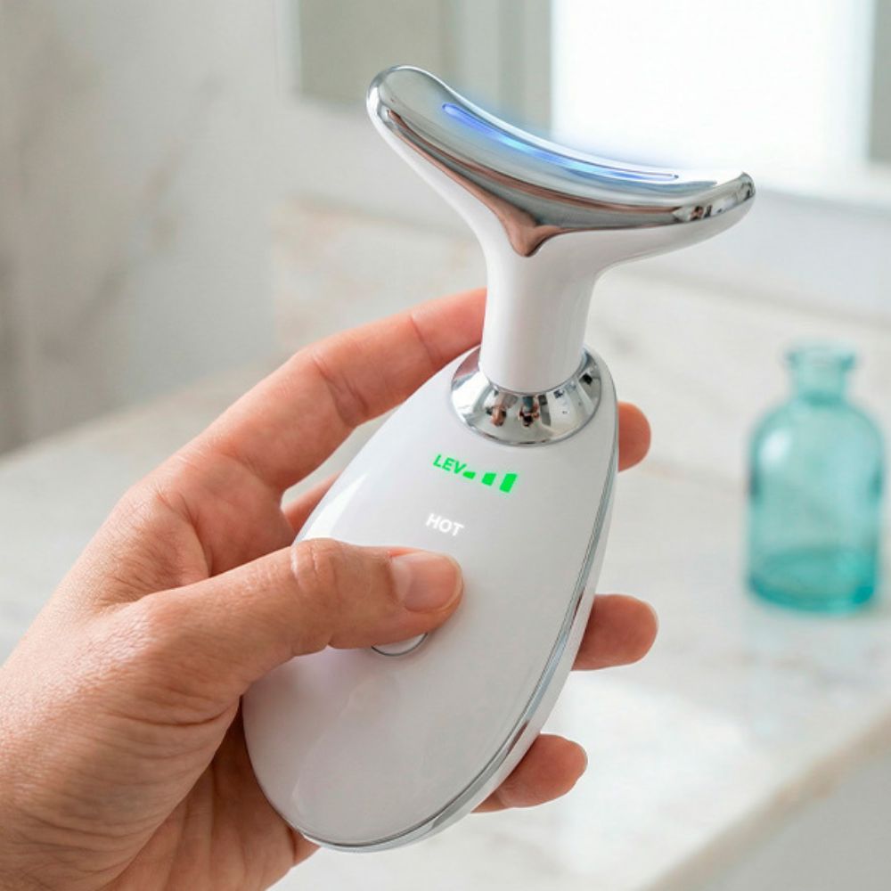 masajeador de cara con luz led