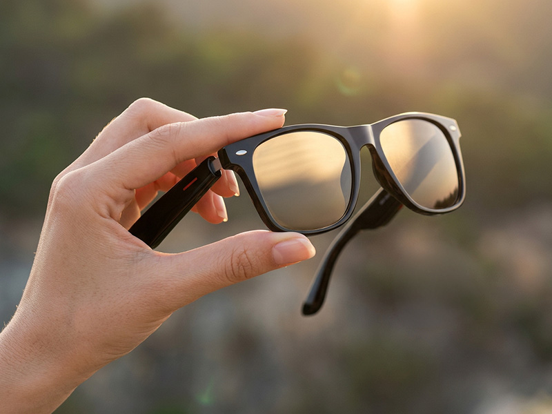 gafas inteligentes bluetooth con funda