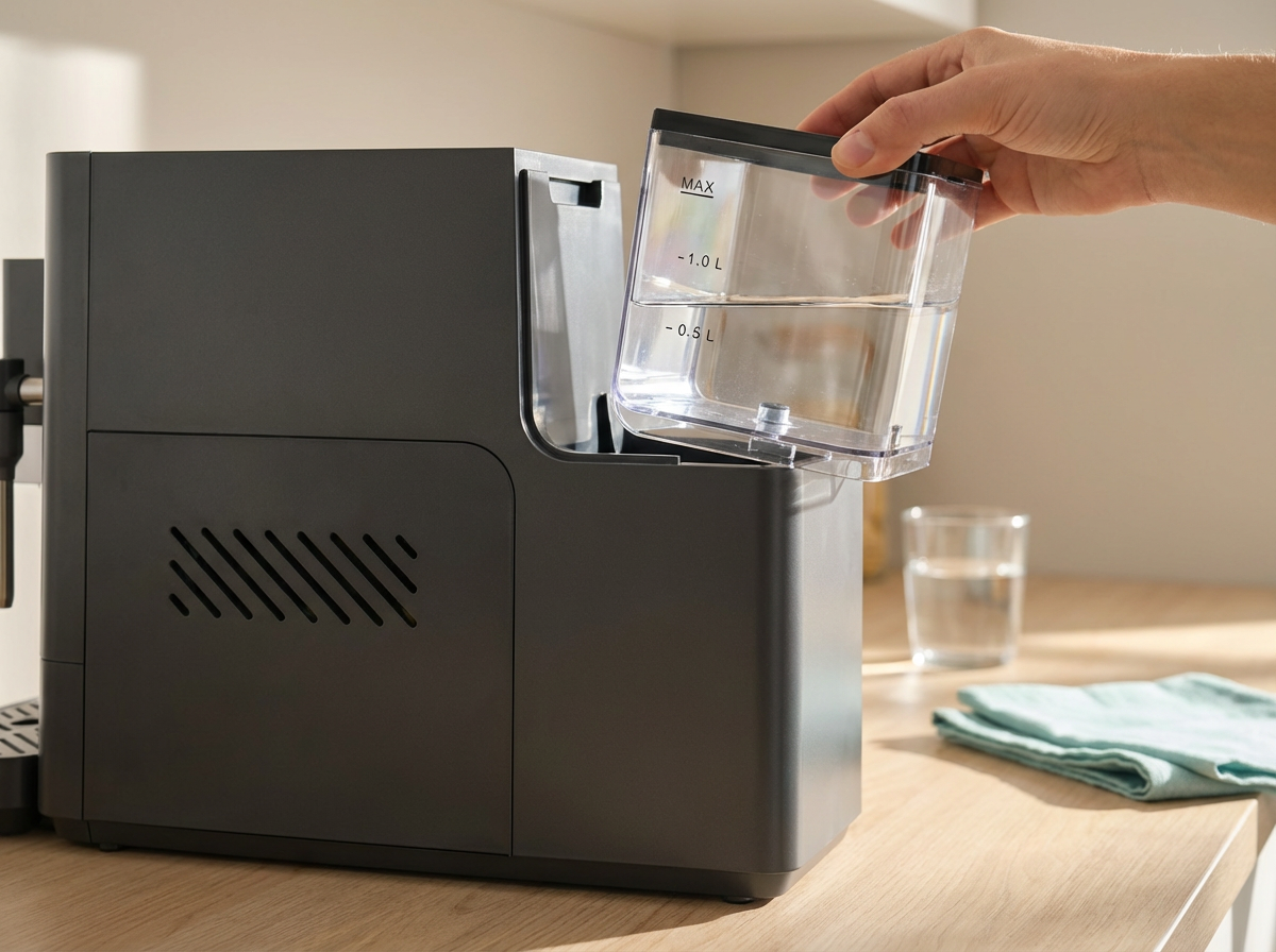 Depósito de agua extraíble de 1,5 litros de cafetera superautomática JOCCA