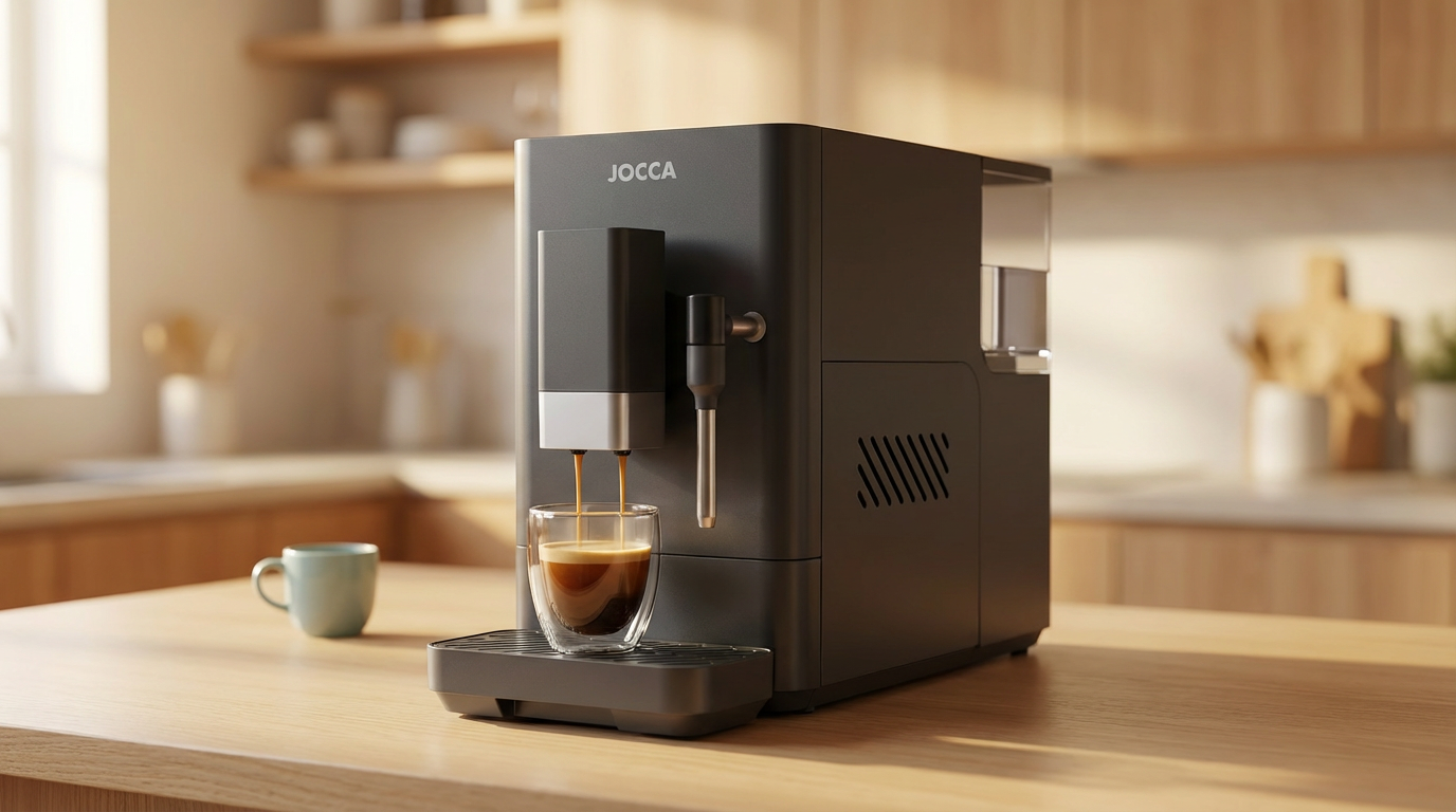 Cafetera superautomática compacta JOCCA con molinillo y vaporizador
