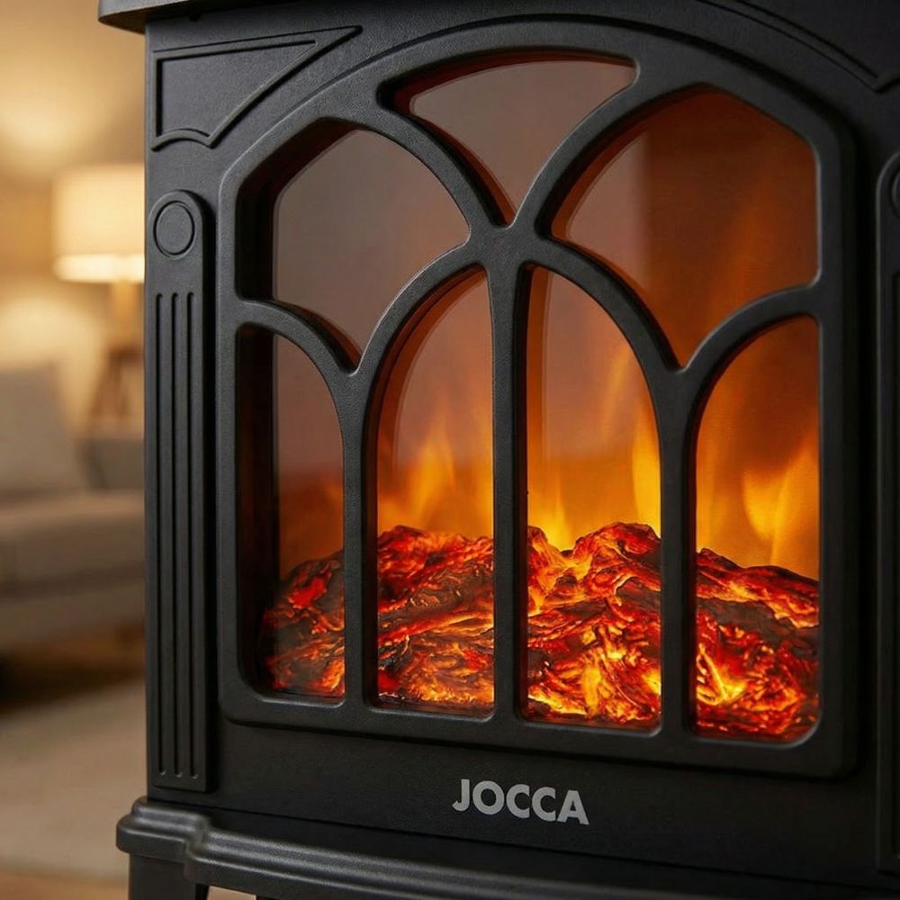 calefactor chimenea con llama