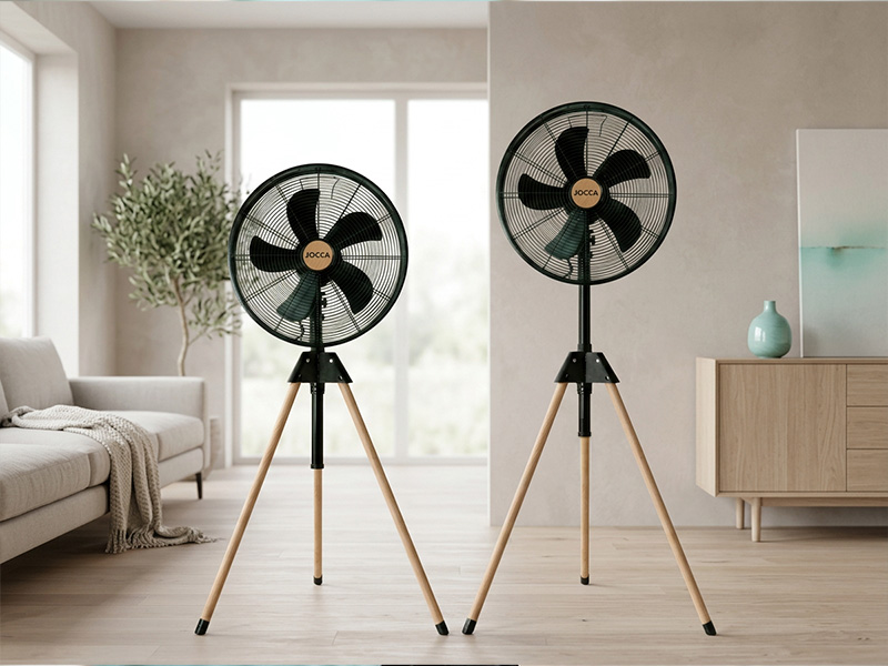 ventilador de aspas metal y madera