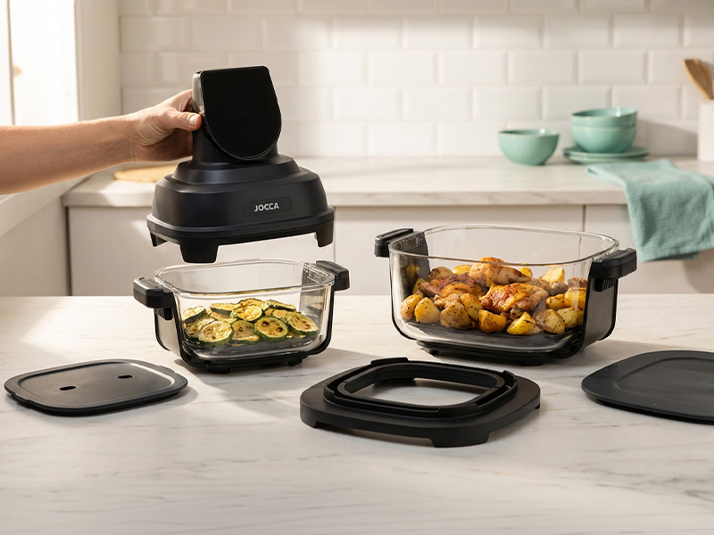 airfryer cristal doble cubeta